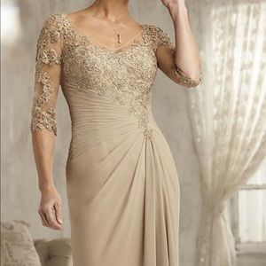Champagne formal dress. Size 12. Beautiful dress